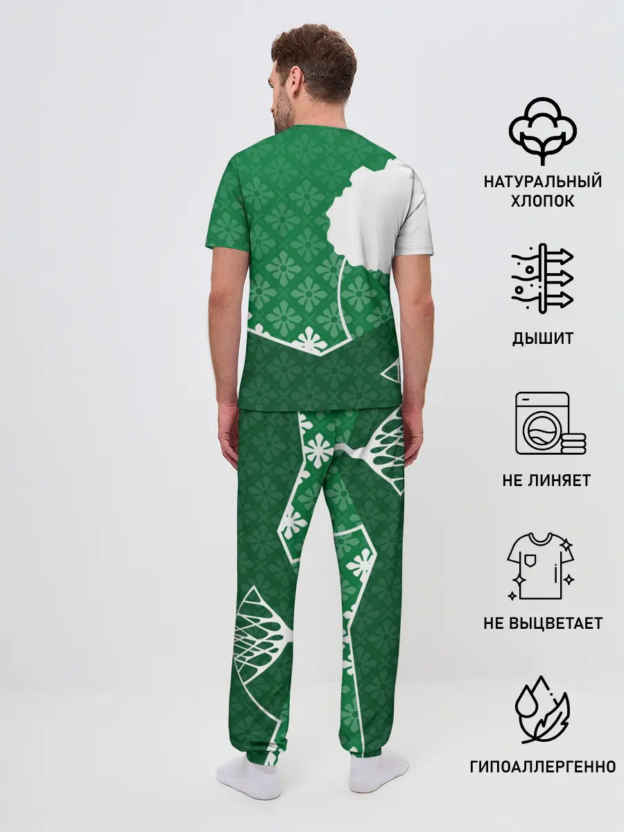 Мужская пижама с брюками / Дерево