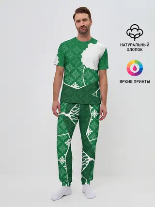 Мужская пижама с брюками / Дерево