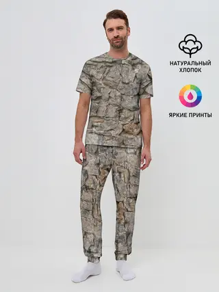 Мужская пижама с брюками / Сломанная стена