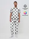 Мужская пижама с брюками / Ромб в ромбе