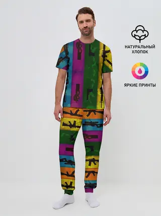 Мужская пижама с брюками / Кс го оружие