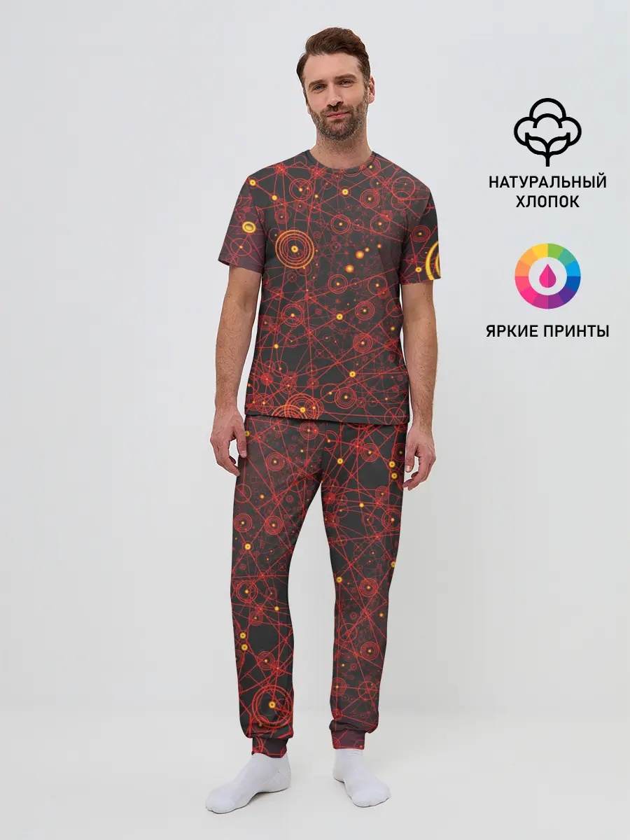 Мужская пижама с брюками / Данные сети