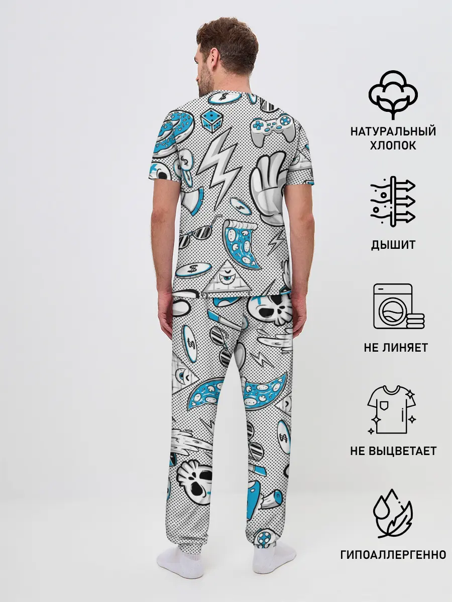 Мужская пижама с брюками / Gamer Style
