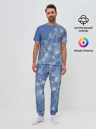 Мужская пижама с брюками / Летающие треугольники