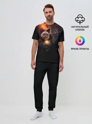 Мужская пижама с брюками / Волшебная лисица