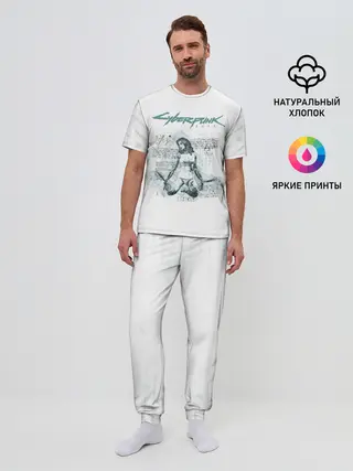 Мужская пижама с брюками / КЛИНКИ БОГОМОЛА Cyberpunk 2077