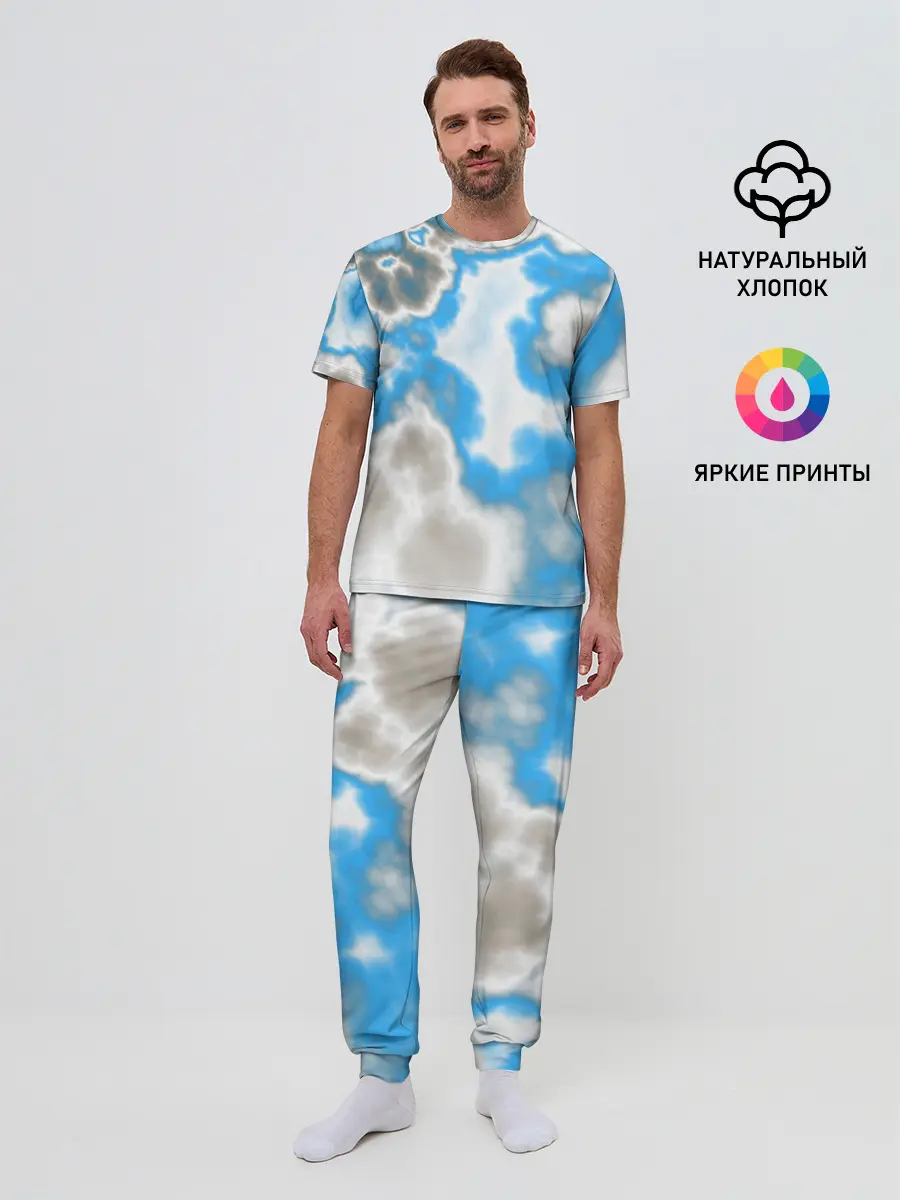 Мужская пижама с брюками / Абстракция