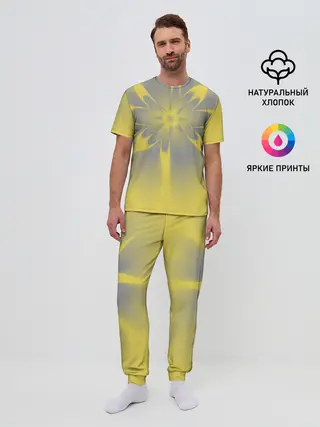 Мужская пижама с брюками / Абстракция