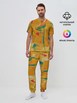 Мужская пижама с брюками / Фантазия