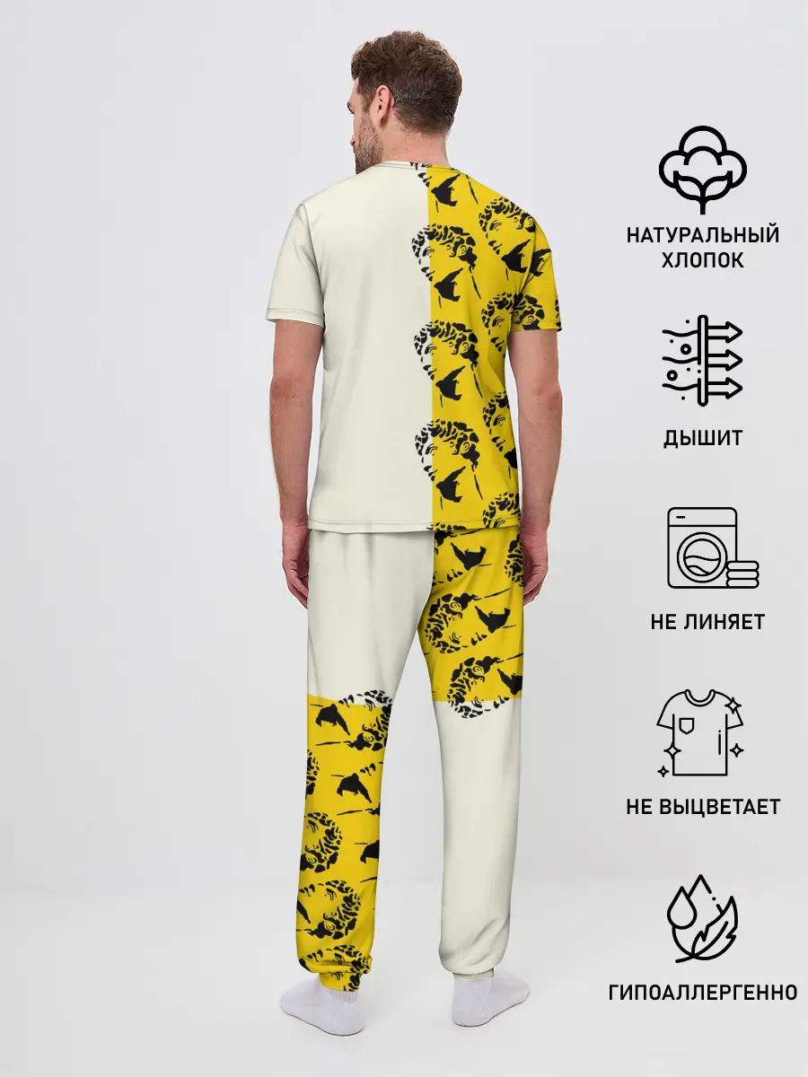 Мужская пижама с брюками / Скульптура монограмма