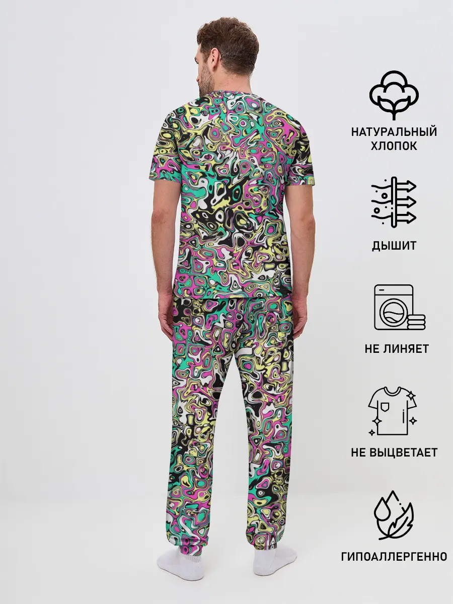 Мужская пижама с брюками / Череп