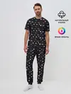 Мужская пижама с брюками / Космический Паттерн