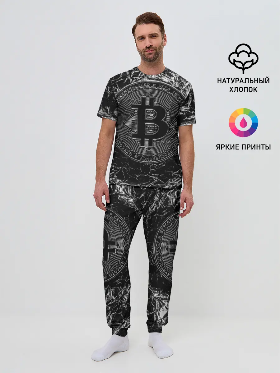Мужская пижама с брюками / БИТКОИН | BITCOIN