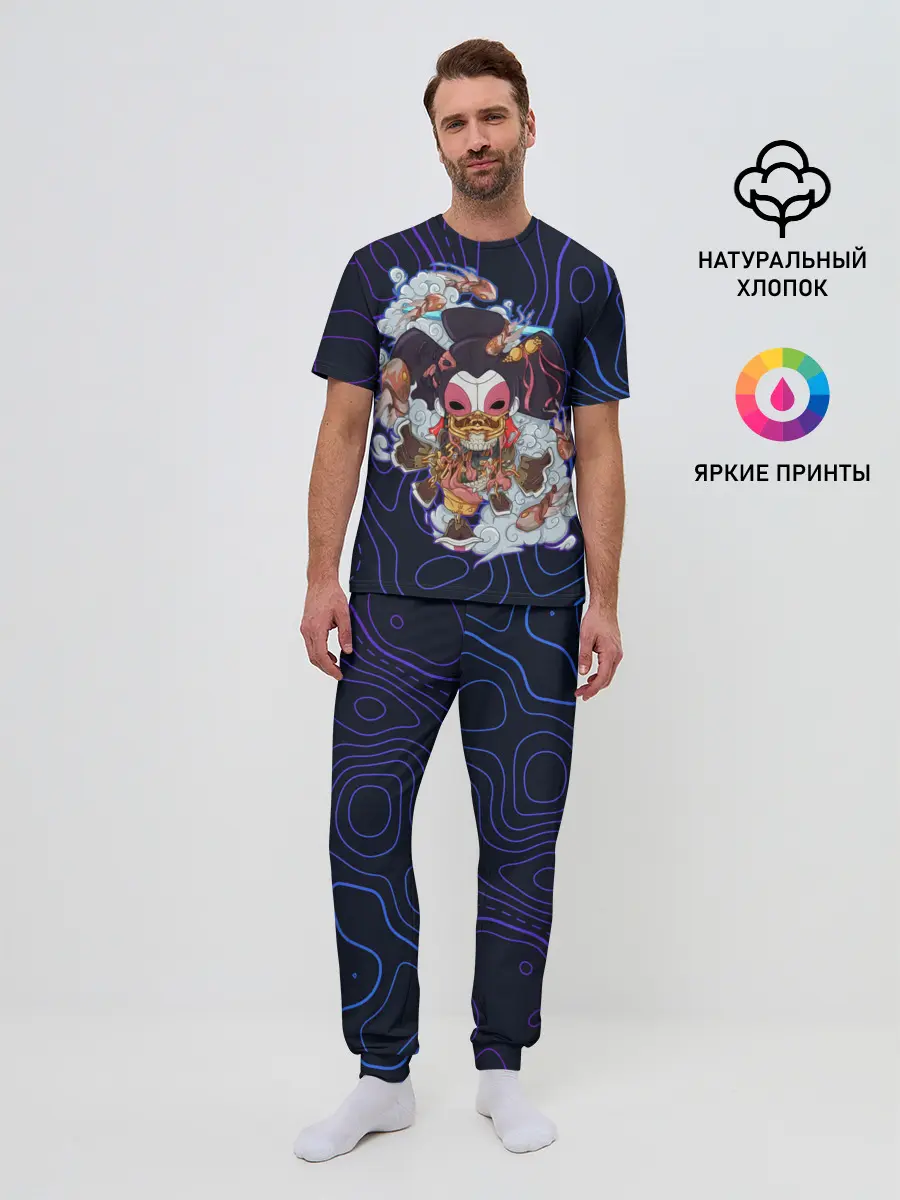 Мужская пижама с брюками / Призрак в доспехах | Cyberpunk