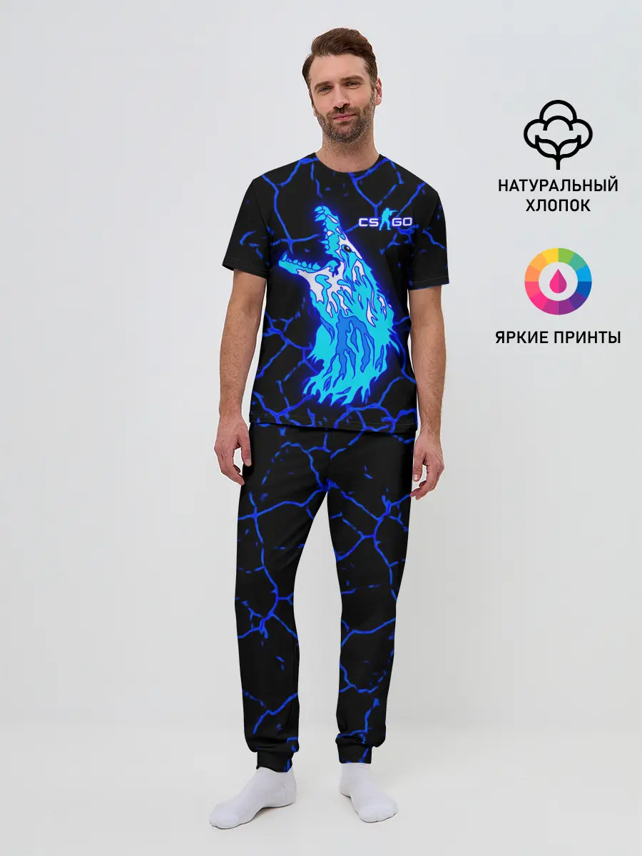 Мужская пижама с брюками / CS GO Howl Neon