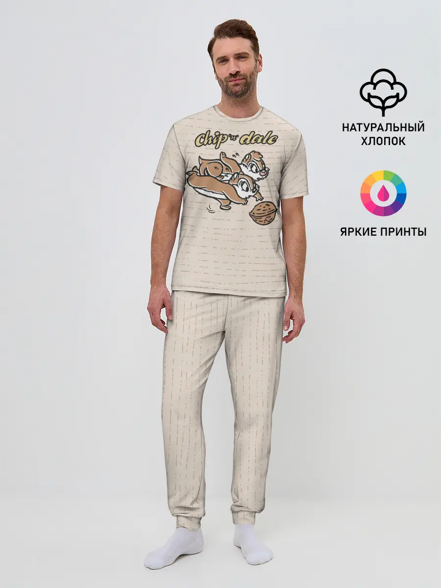 Мужская пижама с брюками / Chip n Dale
