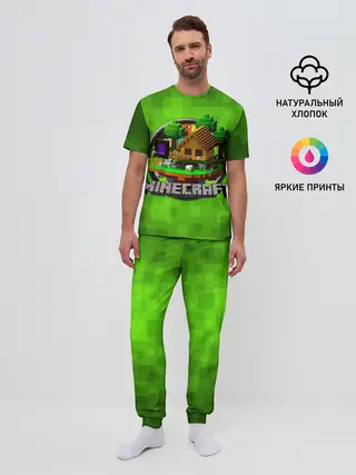 Мужская пижама с брюками / Minecraft