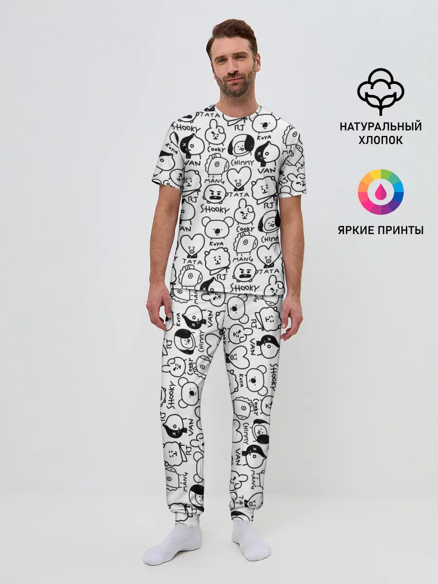 Мужская пижама с брюками / BTS | BT21