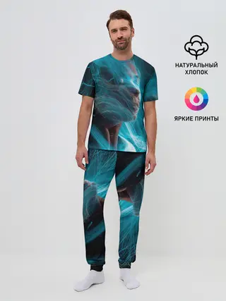 Мужская пижама с брюками / Фантазия