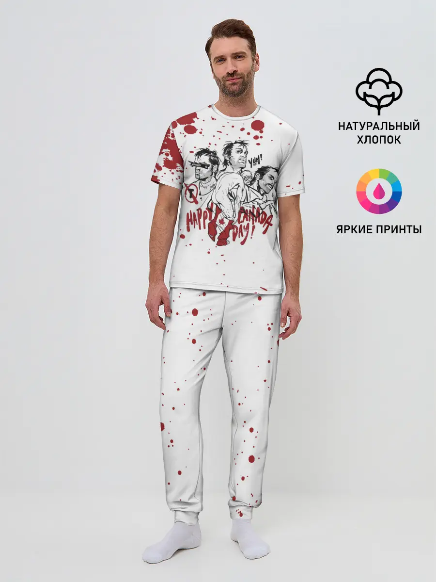 Мужская пижама с брюками / HAPPY CANADA DAY