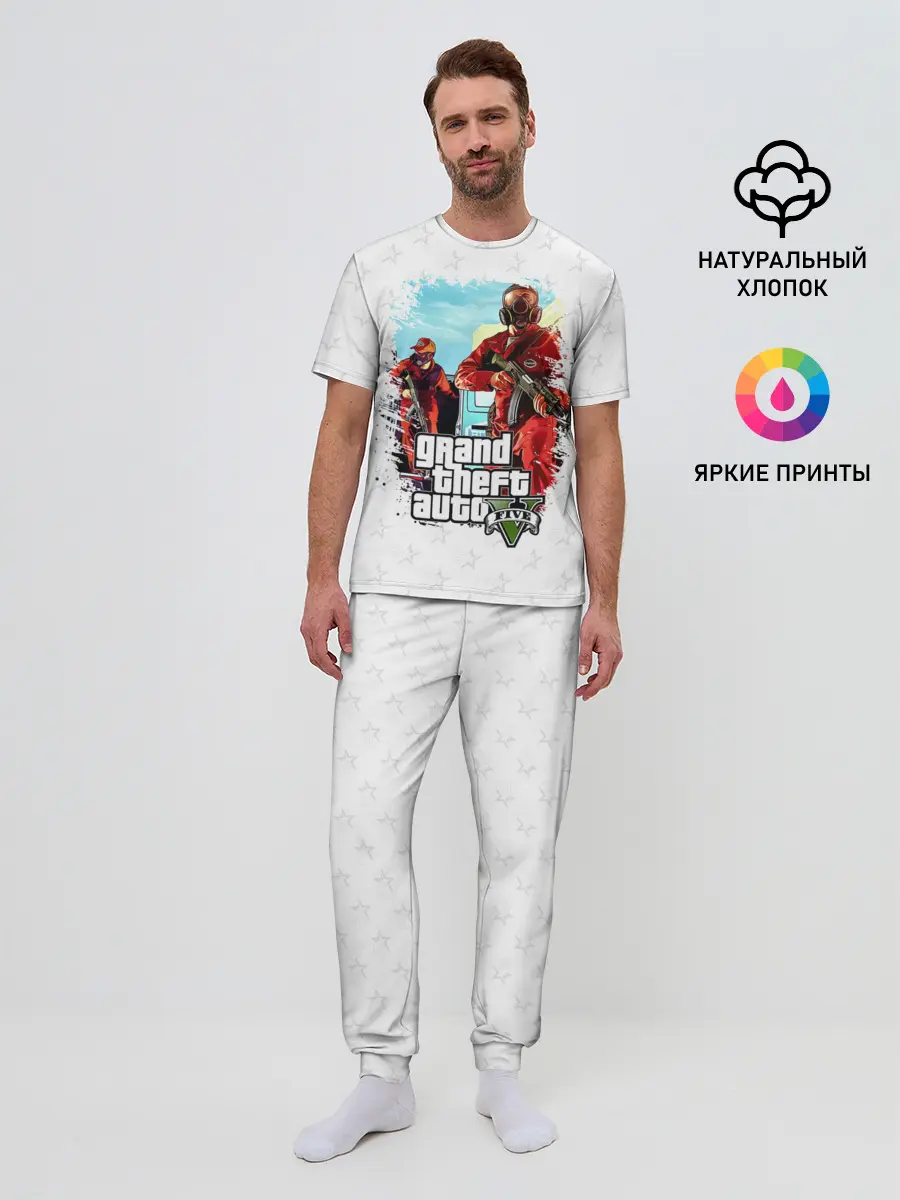 Мужская пижама с брюками / Grand Theft Auto ограбление