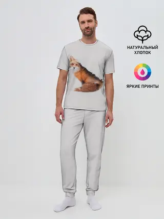 Мужская пижама с брюками / Лисица