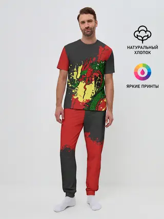 Мужская пижама с брюками / Chinese dragon