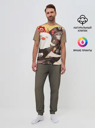 Мужская пижама с брюками / GENSHIN IMPACT HU TAO