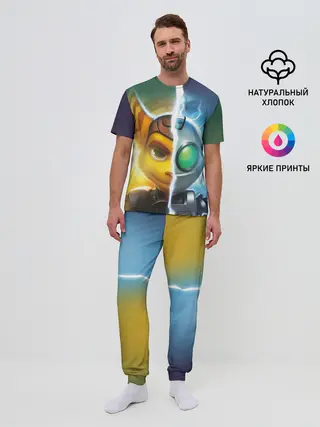 Мужская пижама с брюками / Рэтчет и Кланr