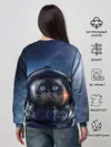 Женский свитшот / Кот космонавт