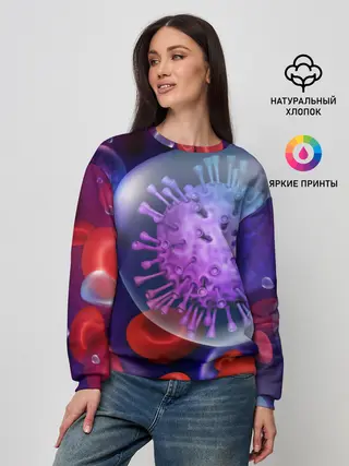 Женский свитшот / Лейкоциты и клетка