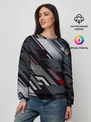 Женский свитшот / Металлическая текстура