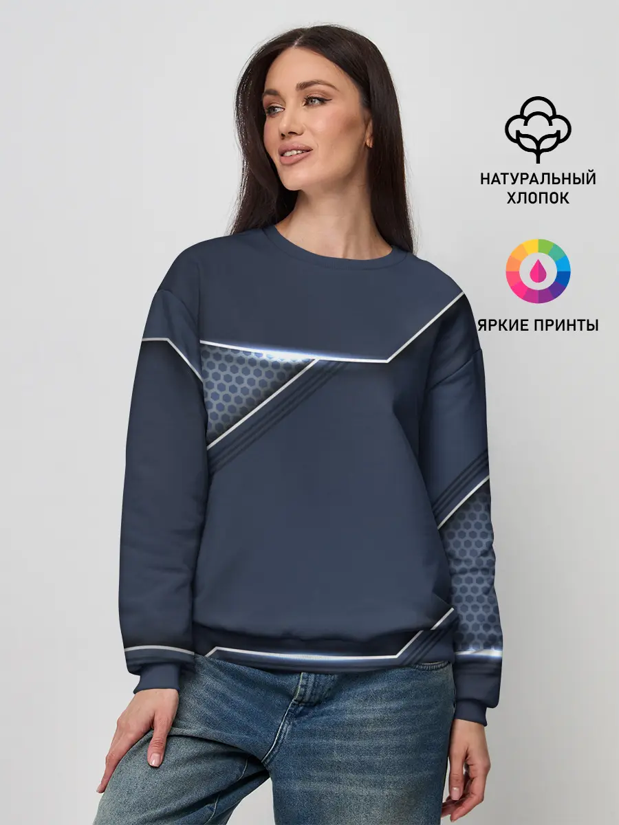 Женский свитшот / Металлическая 3D основа