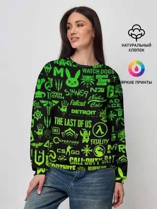 Женский свитшот / ЛОГОТИПЫ ИГР