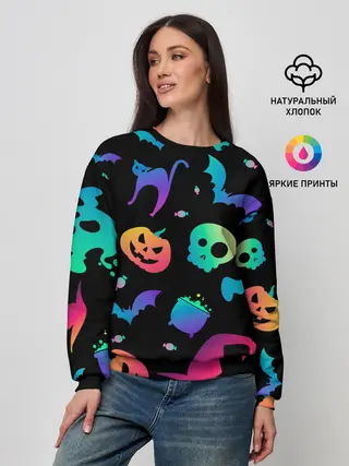 Женский свитшот / RAINBOW HALLOWEEN | ХЭЛЛУИН