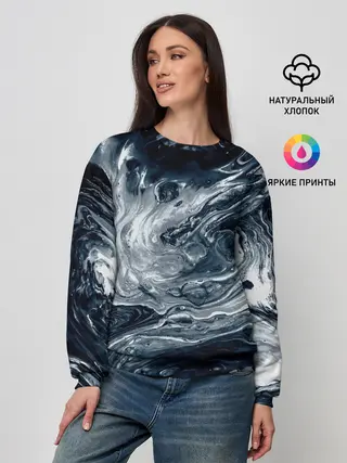 Женский свитшот / Темные холодные краски