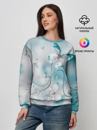 Женский свитшот / бабочки