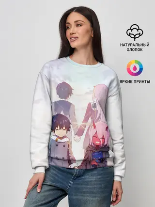 Женский свитшот / Ноль два и Хиро