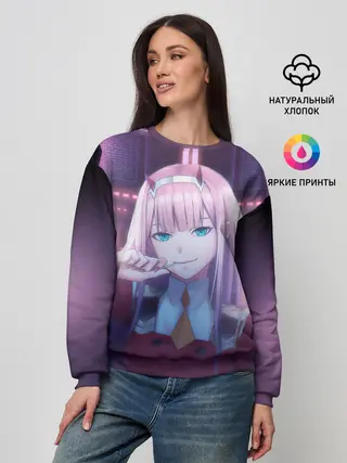 Женский свитшот / Ноль два неон