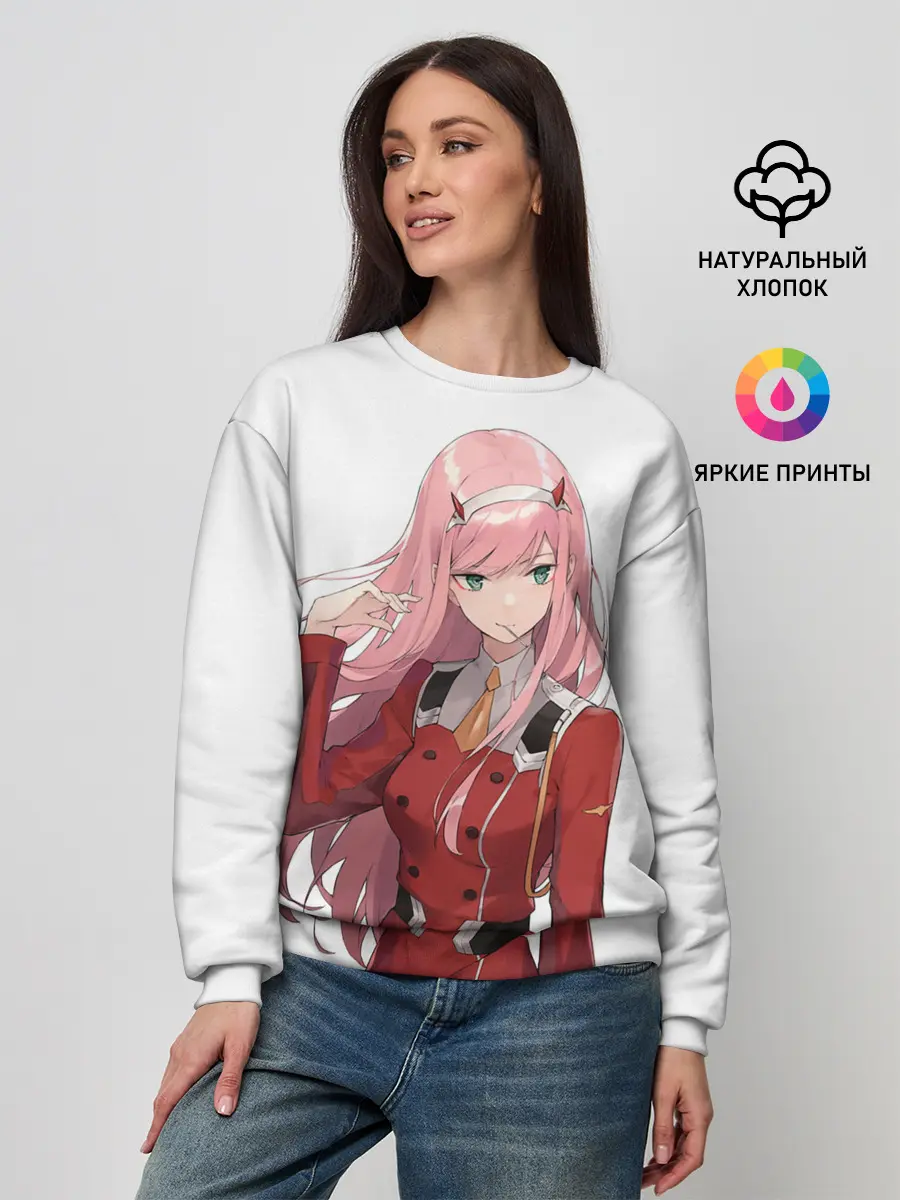 Женский свитшот / ноль два волосы