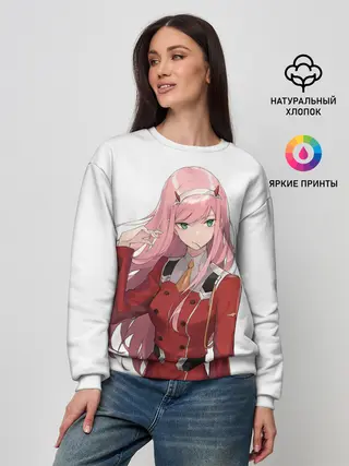 Женский свитшот / ноль два волосы