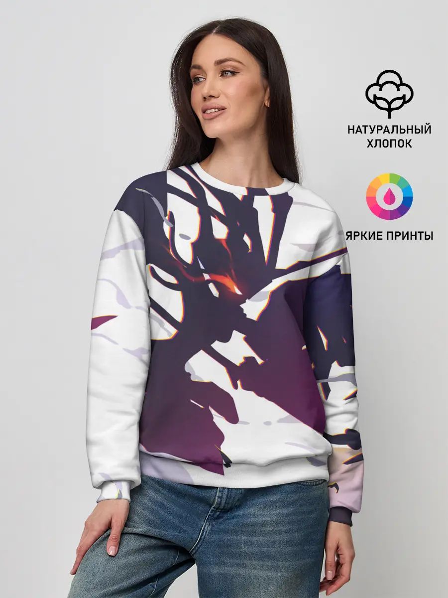 Женский свитшот / милый во франксе абстракция
