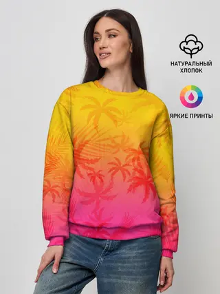 Женский свитшот / РЕТРО ПАЛЬМЫ