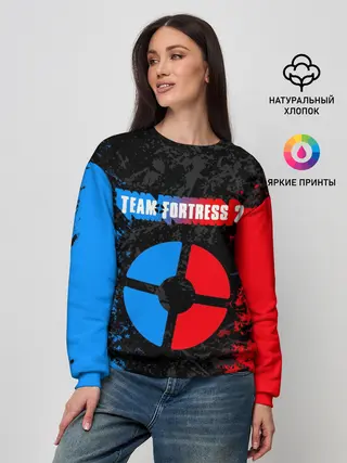 Женский свитшот / TEAM FORTRESS 2 RED VS BLUE