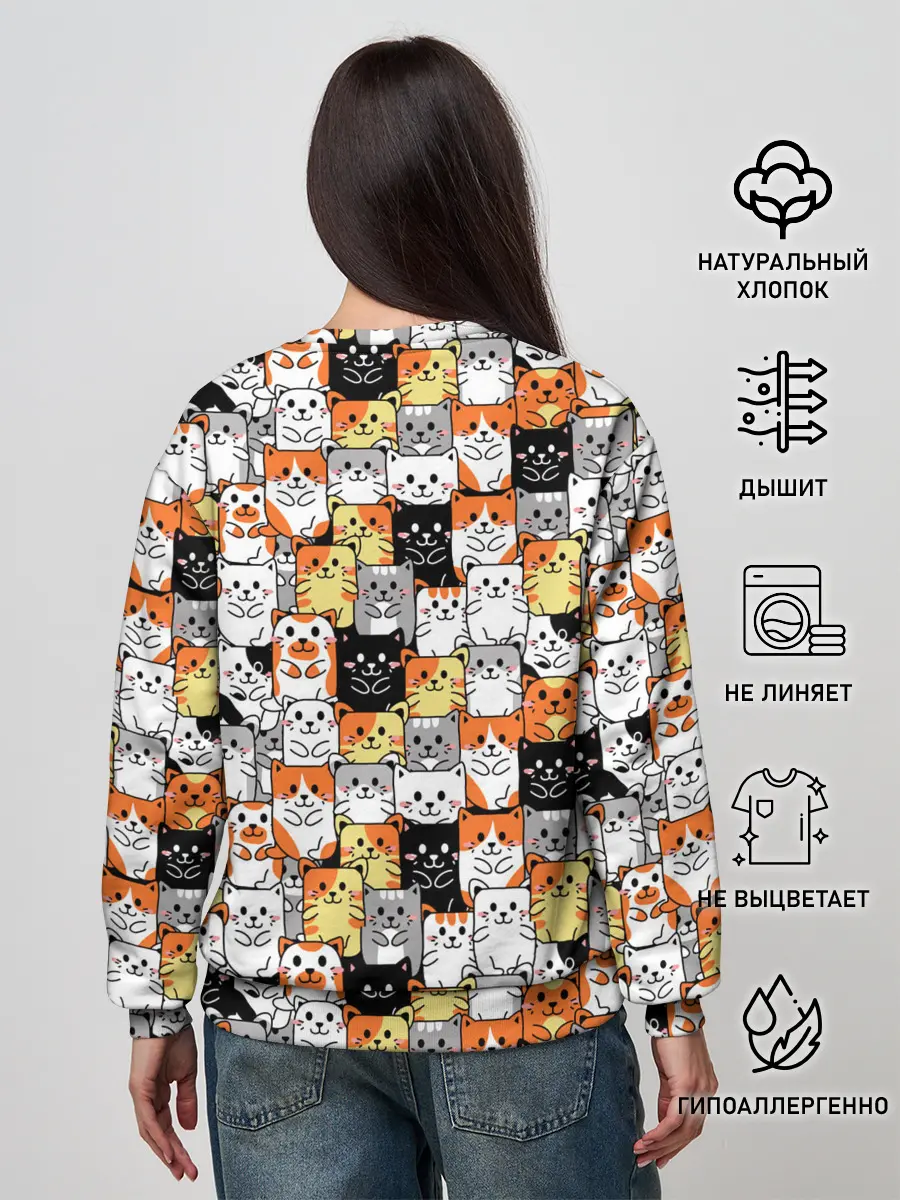 Женский свитшот / Котики