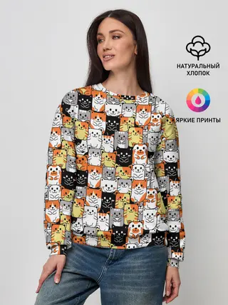 Женский свитшот / Котики