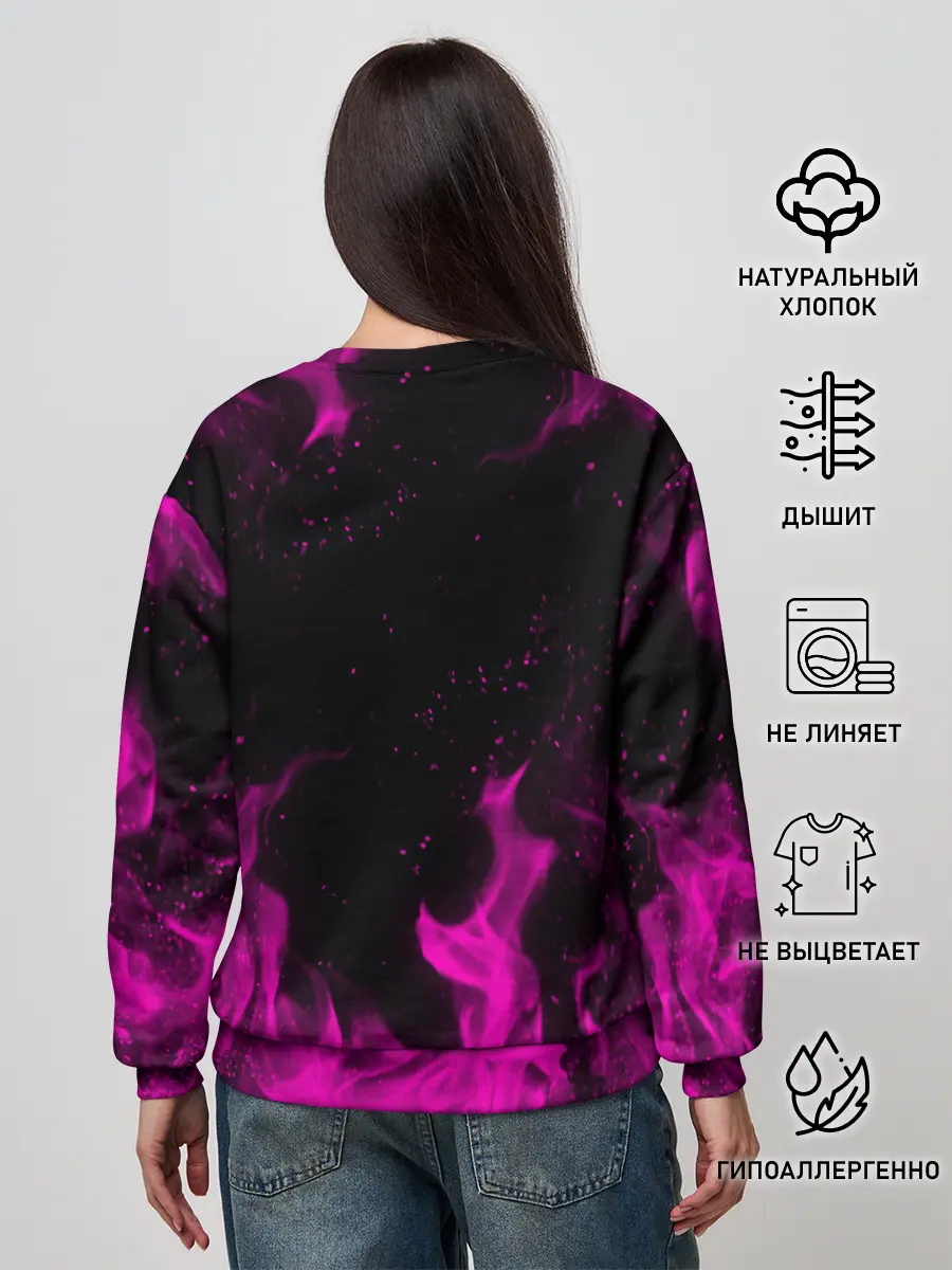 Женский свитшот / KILLER QUEEN розовое пламя