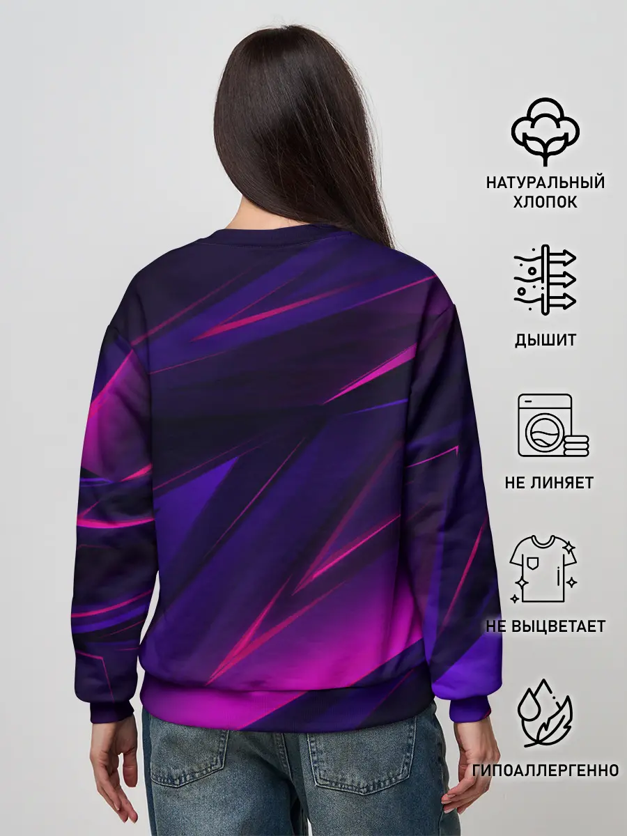 Женский свитшот / GEOMETRY STRIPES NEON