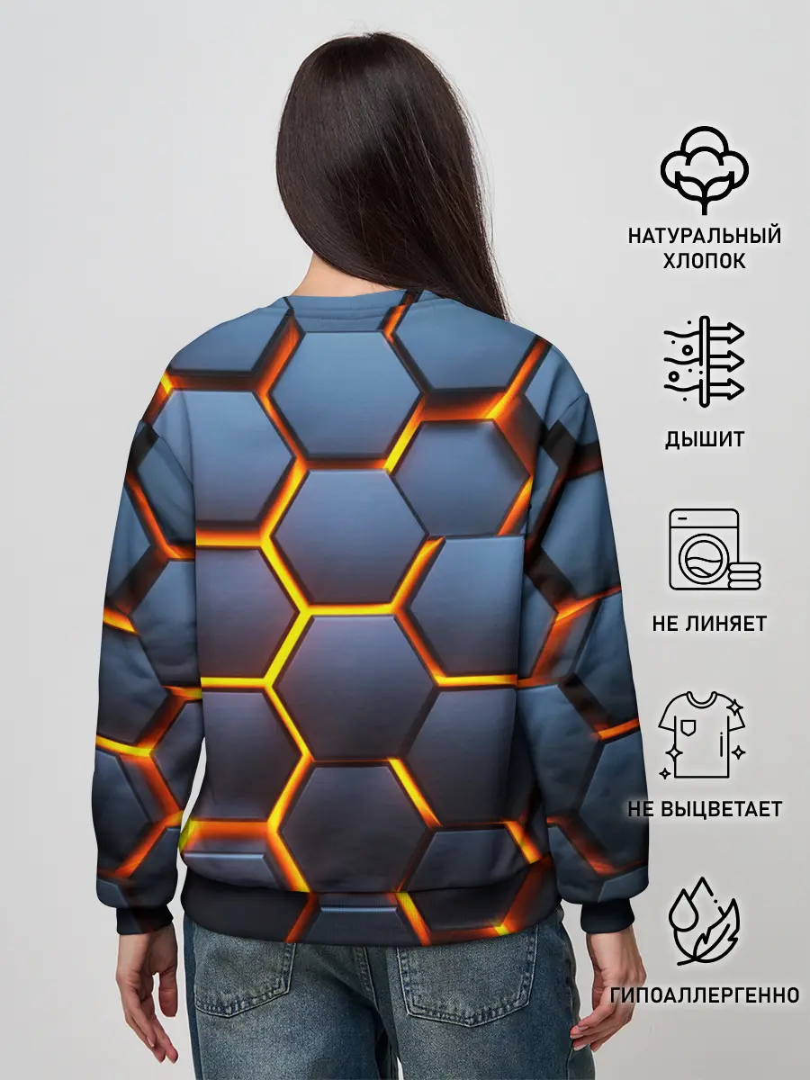 Женский свитшот / 3D БРОНЬ