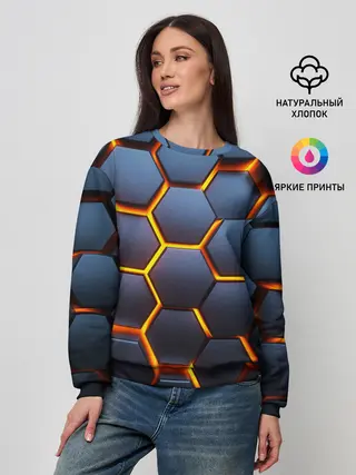 Женский свитшот / 3D БРОНЬ